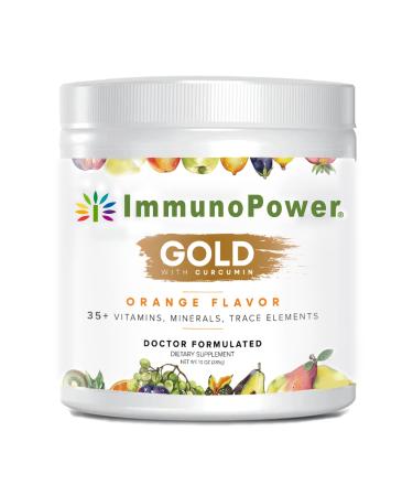 ImmunoPower Gold - Immune Support - Targeted to Help Increase Natural Killer Cell Activity with 35+ Vitamins Minerals - Powder Formula - Orange Flavor