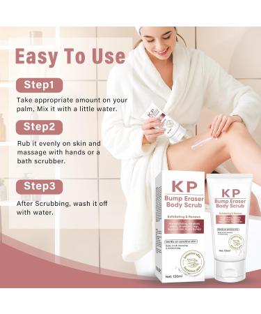 Natural Exfoliating Body Scrub for Keratosis Pilaris - Skin-Friendly Treatment for Strawberry Legs - Best Body Scrub for Women - Buy Online on GoSupps.com