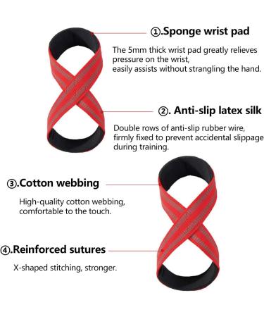 Shakven Fitness Workout Bands | Workout Bands with 8-Figure Design - Pull up Assistance Bands Stretch Resistance Band Soft for Gym Yoga Workout Red - Buy Online on GoSupps.com