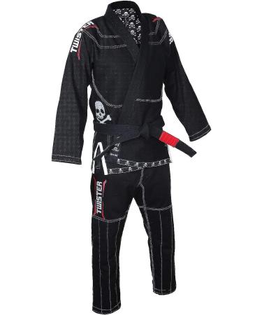 Twister Progress 5.0 BJJ Gi | IBJJF Approved | Triple Stitched | Preshrunk | Pearl Weave | 475g | A4 Black - Buy Online on GoSupps.com