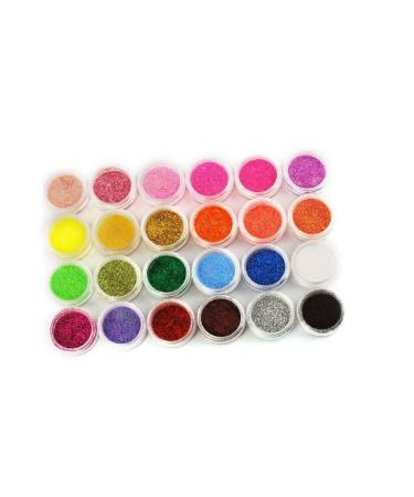 Xi Chen Glitter Dust for Makeup and Nail Art 24 Colors 24pcs