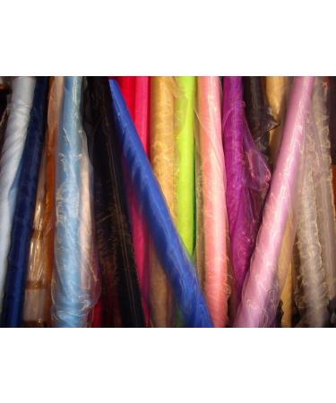 MDS 5 Yard Dark Purple Sheer Organza Fabric Bolt for Wedding Dress & Crafts - Buy Online on GoSupps.com