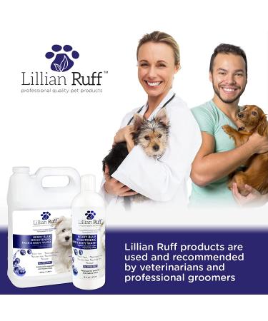 Lillian Ruff Berry Blue Brightening Face and Body Wash for Dogs and Cats - Tear-Free Blueberry Shampoo - Hydrates Skin, Removes Tear Stains, Adds Shine & Luster - Made in USA (16oz) - Buy Online on GoSupps.com