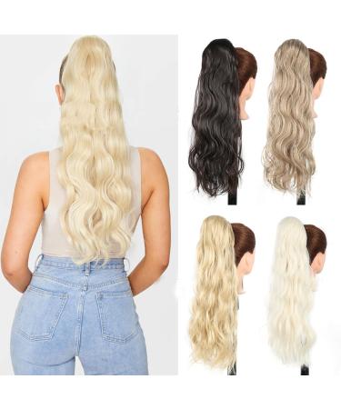 Prinfantasy Long Wavy Synthetic Ponytail Extension 24 inch - Curly Wrap Around Hairpiece for Women | MW131 - Buy Online on GoSupps.com