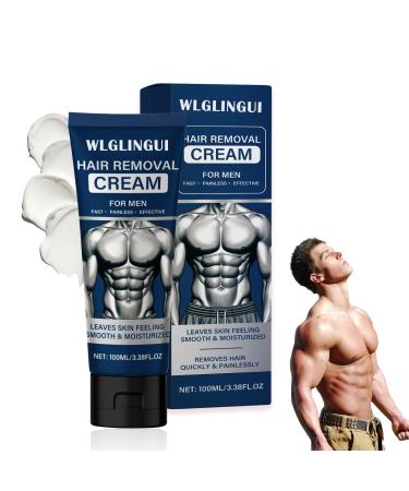 Intimate/Private Hair Removal Cream For Men Effective Flawless Hair Remover Painless Depilatory Cream for Unwanted Coarse Male Body Hair 100ml