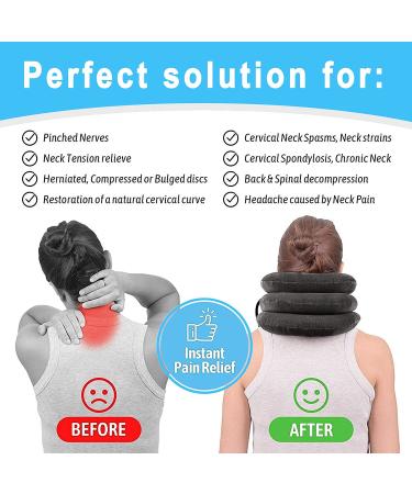 YongZan Cervical Neck Traction Device - Adjustable Inflatable Neck Brace for Instant Pain Relief & Decompression - Buy Online on GoSupps.com