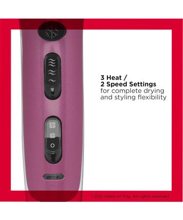 REVLON 1875 Watt Ionic Hair Dryer - Pink Titanium Tourmaline 3 Heat & 2 Speed - Ideal for International Shipping - Buy Online on GoSupps.com