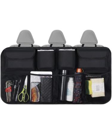 URAQT Car Boot Organiser & Waterproof Kick Mats Set - Multi-Pocket Children's Travel Storage - Durable & Foldable - Black 87x45cm - Buy Online on GoSupps.com