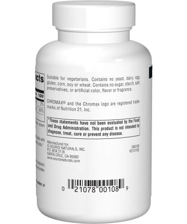 Source Naturals Chromium Picolinate 200 mcg - 240 Tablets for Metabolism Support - Buy Online on GoSupps.com