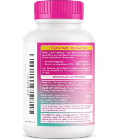 Pink Stork Postpartum Hair Loss Gummies - Biotin Postnatal Vitamins for Hair Regrowth & Strengthening | Women-Owned, 60 Strawberry Gummies - Buy Online on GoSupps.com