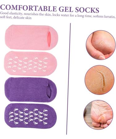 FOMIYES 2 Pairs Gel Socks Heel Socks Heel Repair Sock Foot Softening Foot Covers My Cart Items Spa Socks Moisturizing Socks Essential Oil Care Socks Lotion Vegetable Gel Repair Socks Miss 22x10x1cm - Buy Online on GoSupps.com