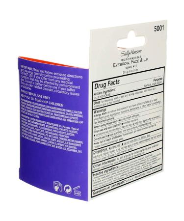 Sally Hansen Eyebrow Face & Lip Wax Kit - Smooth Hair Removal, 1 Kit - Buy Online on GoSupps.com