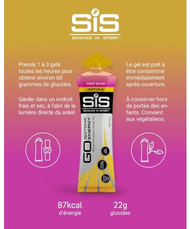 Science in Sport GO Isotonic Energy Gel 15 x 60ml Fruit Salad Vegan - Isotonic Formulation with 22g of Carbohydrates Good Source of Energy Alternative to Isotonic Drinks - Buy Online on GoSupps.com