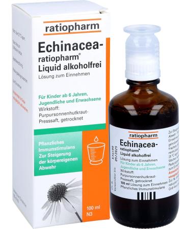 Echinacea RatioPharm Liquid - Alcohol-Free 100 ml for Immune Support | Fast International Shipping - Buy Online on GoSupps.com