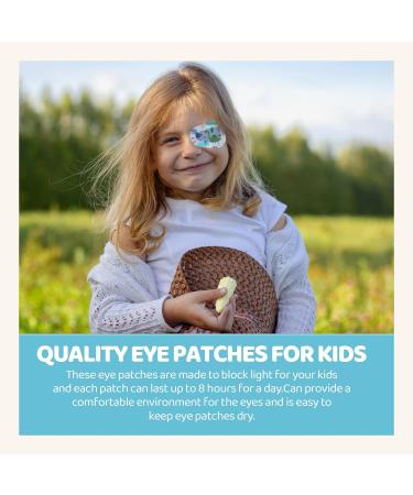 140PCS Kids Adhesive Eye Patches Cute Disposable Eyepatch Set for Amblyopia & Lazy Eye Breathable Bandages for Toddlers - 7 Styles - Buy Online on GoSupps.com