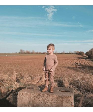 DreamBuy Ribbed Pyjama in 20 Colours | Unisex Baby, Boy, Girl Loungewear | 1-2 Years | Biscuit - Buy Online on GoSupps.com