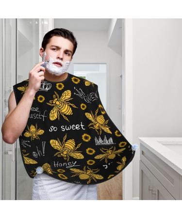 Sweet Honey Bee Beard Bib - Sunflower Hair Catcher & Non-Stick Grooming Cloth for Easy Shaving & Trimming - Perfect Gifts for Men - Buy Online on GoSupps.com