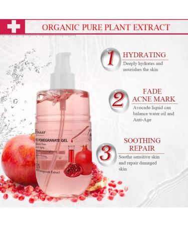 DISAAR Beauty Aloe Vera Gel Cracked Skin Refreshing After Sun Moisturizing 280ml/9.45oz (Red Pomegranate Gel) - Buy Online on GoSupps.com