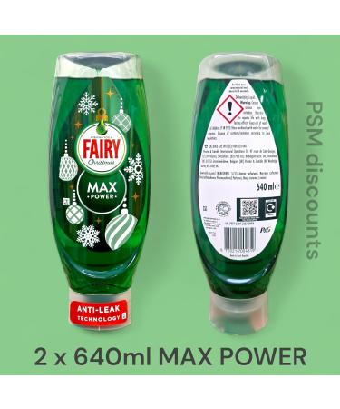 Hurry! Fairy Max Power Original Washing Up Liquid Twin Pack - 2 x 640 ml - Buy Online on GoSupps.com