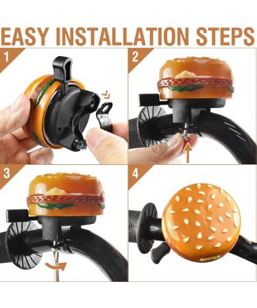 MARQUE Hamburger Bike Bell - Must-Have Cycling Accessory for Bikes, Balance Bikes, and Scooters - Buy Online on GoSupps.com