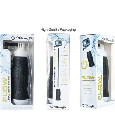 GoPro Floating Hand Grip + Waterproof Pole Mount 6.5-23 for Hero 10, 9, 8, 7, 6, 5, Session, MAX | Flow by MicroJib - Buy Online on GoSupps.com