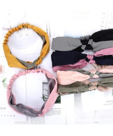 Buy Lades Direct Women's Hair Ties - Vintage Twist Knot Headbands & Bow Hair Accessories | Sporty Elastic Turbans | Beautiful Black Hair Bands for All Hairstyles - Buy Online on GoSupps.com