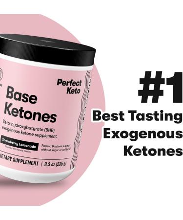 Perfect Keto Exogenous Ketones Powder - BHB Salts Supplement for Energy Boost and Mental Performance - Strawberry Lemonade Flavor - Buy Online on GoSupps.com