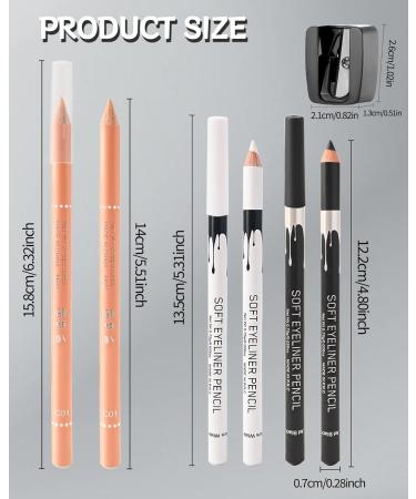  Lestpola 12 Pcs Matte Black Silky Soft Eyeliner Pencil with Sharpener Waterproof Long Lasting Multi-purpose Vegan Intense Eyeliner Intense Black for Women C - Buy Online on GoSupps.com