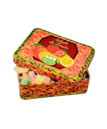 ANTICO CAFFE' NOVECENTO Barnier | Fruit Mix Sweets | Lemon Strawberry & Orange Flavored Sweets | Tutti Frutti Candy Container | Fruit Candy - 150 g.