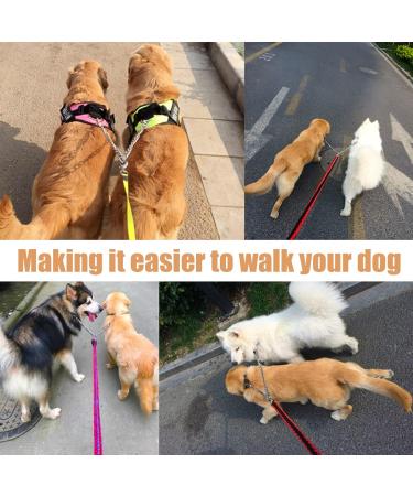 Premium DWE Metal Dog Leash - 2-Way No Tangle Double Line for Large & Medium Dogs (S-3.0mm x 50cm) | International Shipping - Buy Online on GoSupps.com
