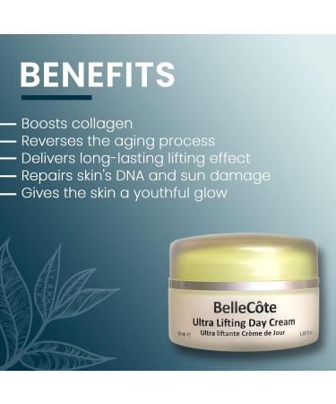 BelleC te Paris Caviar Ultra Lifting Day Cream - Anti Aging with Hyaluronic Acid Peptides & Avocado Oil | Boosts Collagen Synthesis & Reduces Lines and Wrinkles | For Dehydrated Face Skin 1.6 fl oz - Buy Online on GoSupps.com