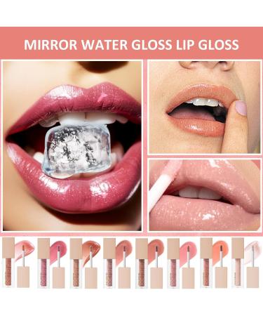 NONGYU 8 Colors Long Lasting Lip Gloss Moisturizing Lip Oil Nourishing Lip Oil Makeup Supplies for Women Girls - Buy Online on GoSupps.com