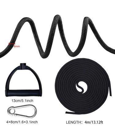 4m Sled Rope with Carabiner - 8mm Diameter Premium Sled Pull Rope with Handle | International Shipping - Buy Online on GoSupps.com