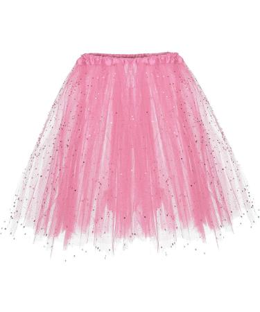 Hehiy Ladies Tulle Mini Skirt - Stretchy Petticoat for Dance Party & Carnival | Available in Black Red Yellow & Pink - Buy Online on GoSupps.com
