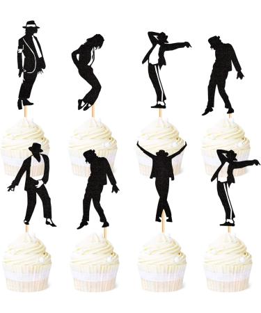 Blumomon 30pcs Jazz Cupcake Toppers Dance Party Cake Decoration Black Glitter Tap Dancers Cupcake Picks Music Dancer Cupcake Picks for Birthday Parties Wedding Party Decorations Disco-4 - Buy Online on GoSupps.com
