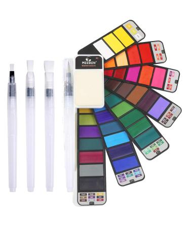 MEEDEN 12-Well Round Porcelain Watercolor Paint Palette for Watercolor  Gouache Acrylic Oil Painting, 7-Inch