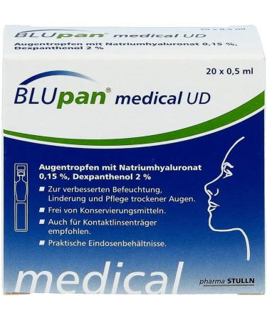 Blupan Medical UD Eye Drops 20x0.5 ml - Soothing Eye Relief | Fast International Shipping - Buy Online on GoSupps.com
