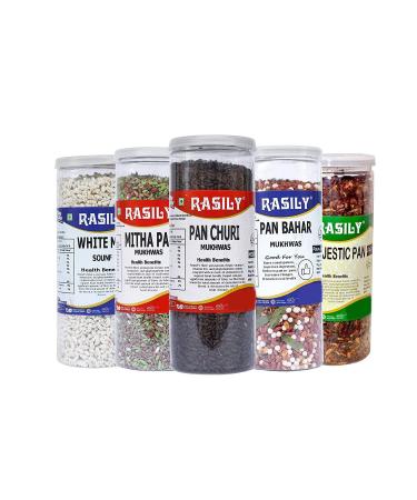 Rasily Mix Churi Mitha Mix White Mint Mix Bahar & Majestic Mix mukhwas Combo_Packing May Vary