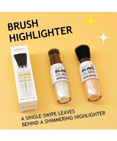 Face Highlighter Powder Stick - Pearl White Shimmer & Glitter Makeup for Face Body & Cheeks | Long-lasting Glow & Contour - Buy Online on GoSupps.com