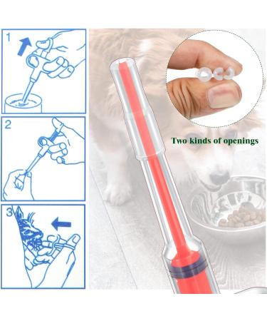 Nuanchu 2 Pieces Pet Pill Plunger Popper for Small Cats Dogs Pill Gun Dispenser Shooter Pet Piller Soft Tip Tablet Syringe Pusher Animal Medicine Feeder for Feeding Accessories (Red Green) - Buy Online on GoSupps.com