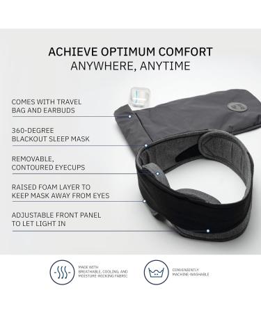 Trtl Glimpse Sleep Mask - Comfortable Blackout Eye Mask for Travel | Breathable & Includes Travel Bag & Ear Buds - Buy Online on GoSupps.com