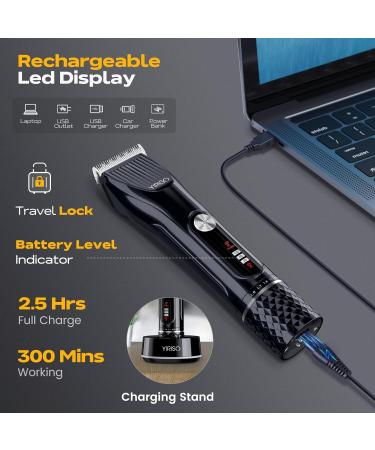 Professional Beard Trimmer & Hair Clipper for Men - Cordless Waterproof 35 Length Settings Adjustable Dial Perfect Gift - Buy Online on GoSupps.com