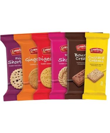 Crawford's Assprted Biscuit Mini Packs / 2 Cases / 100 Mini Packs per Case / 6 Biscuit Varieties Including Bourbons Custard Creams Digestives Fruit Shorties Ginger Nuts Rich Shorties - Buy Online on GoSupps.com