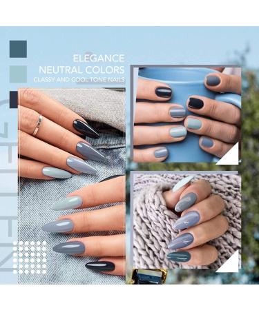 Gellen Gel Nail Polish Kit - 16 Cool Neutrals Shades with Top & Base Coats for Elegant Wine Brown & Gray Nails - Starter Nail Polish Set - Buy Online on GoSupps.com