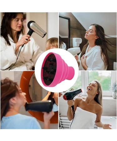 Pzuryhg Hair Dryer Attachment - Heat Resistant Silicone Hair Dryer Vent Hood Foldable | Soft Blow Dryer Accessory Multifunctional Hair Styling Supplies for Girls pink - Buy Online on GoSupps.com