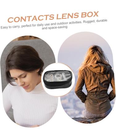 Solustre Travel Contact Lens Container Set - Glasses Storage Organizer & Lens Remover (2 11x9cm) - Stylish & Protective Eye Care Solution - Buy Online on GoSupps.com