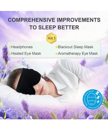 UNCN Sleep Headphones - Bluetooth Wireless Over-Ear Noise Cancelling Earbuds for Autism, Sleep Mask, and Dark Circles - Women's Cozy Black Headband - Buy Online on GoSupps.com