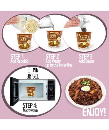 Yopokki Jjajang Rabokki Cup - 2 Packets of Jjajang Ramen Noodles with Rice Cakes - Buy Online on GoSupps.com