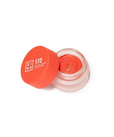 3INA MAKEUP - The 24h Cream Eyeshadow 172 - Bright Orange - Long Lasting 24h Cream Eyeshadow - Matte and Shimmering Shades High Pigmentation Waterproof Formula Vegan - Cruelty Free