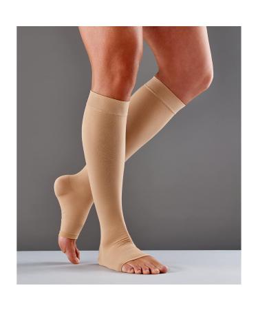 FUTURO Open Toe Knee Length Stockings for Men & Women - Large Beige Compression (20-30 mm/Hg) | Buy Internationally - Buy Online on GoSupps.com